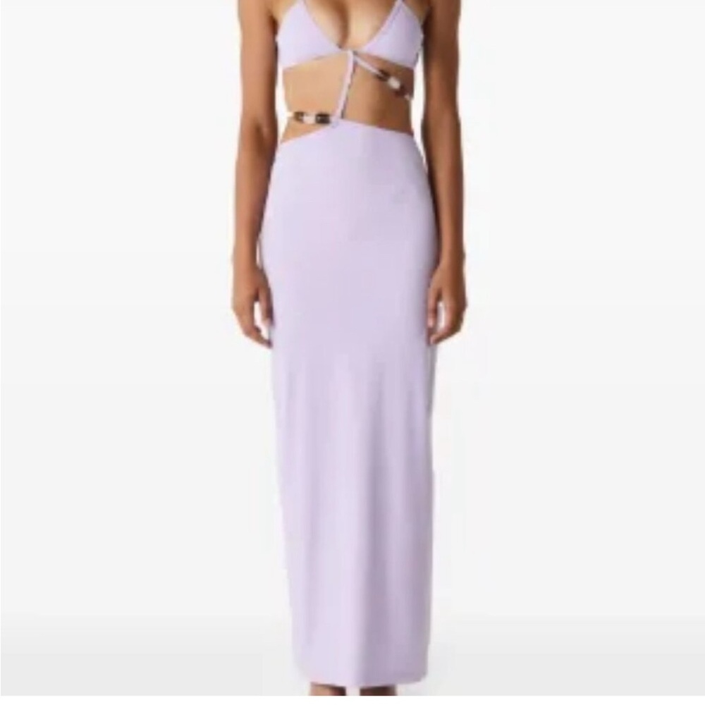 Christopher Esber Lilac Gemstones Dress
